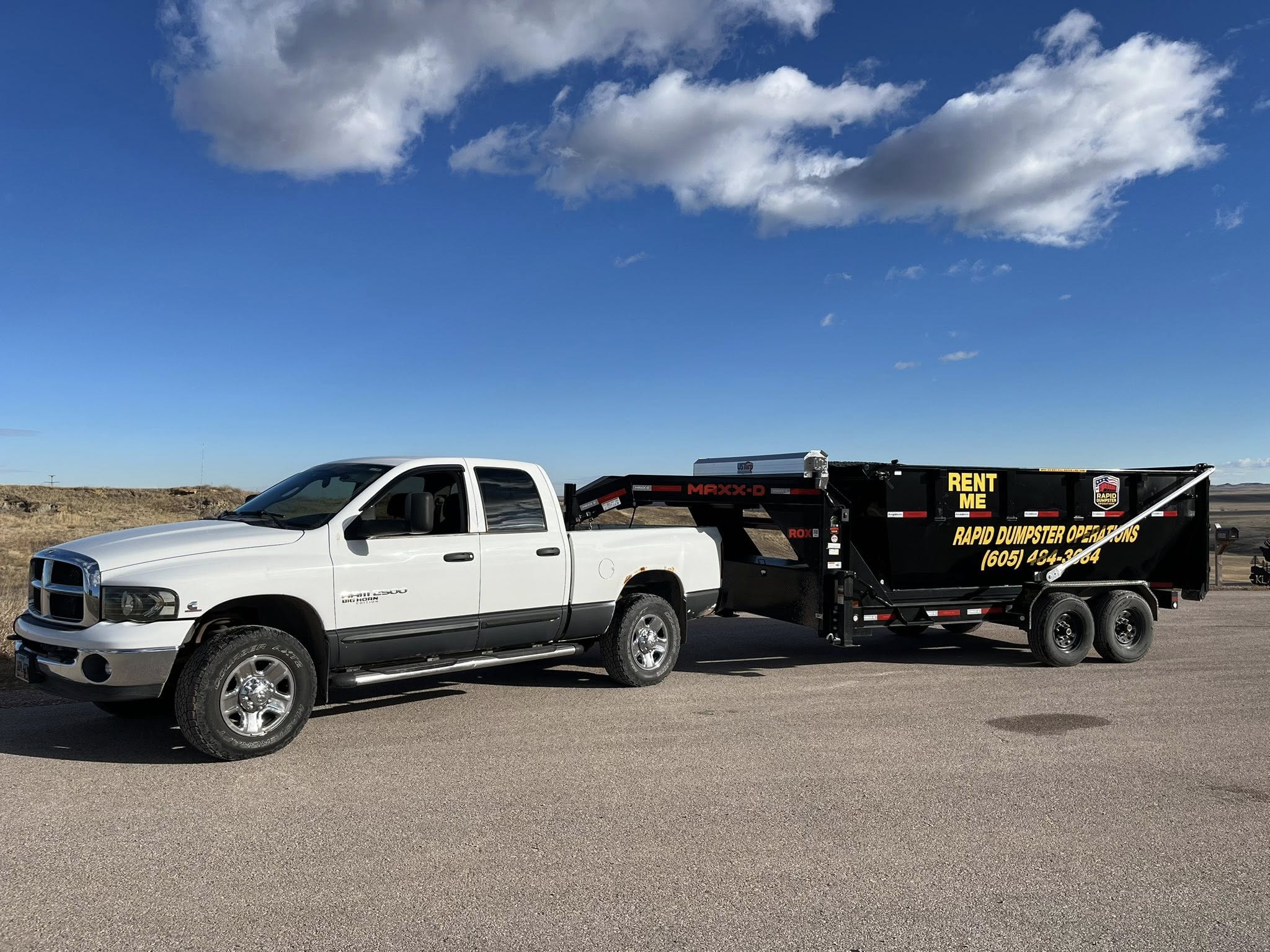 Dumpster rental job site in Rapid City