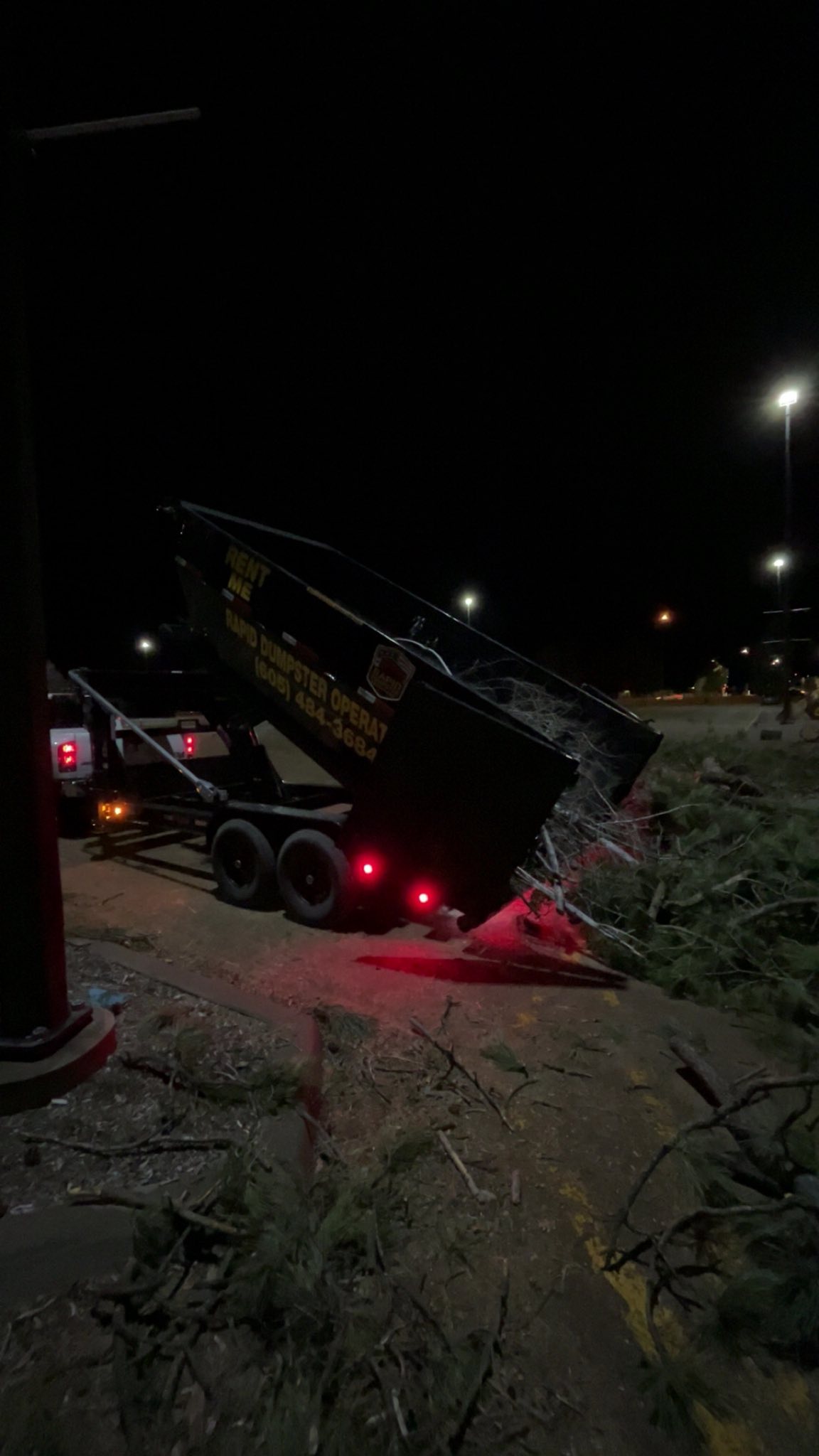 15-yard dumpster on location